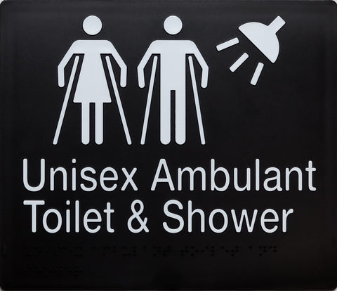Female Ambulant Toilet Sign (Stainless Steel)