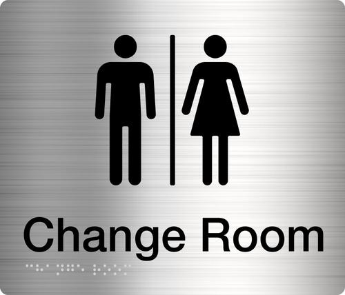 unisex change room sign