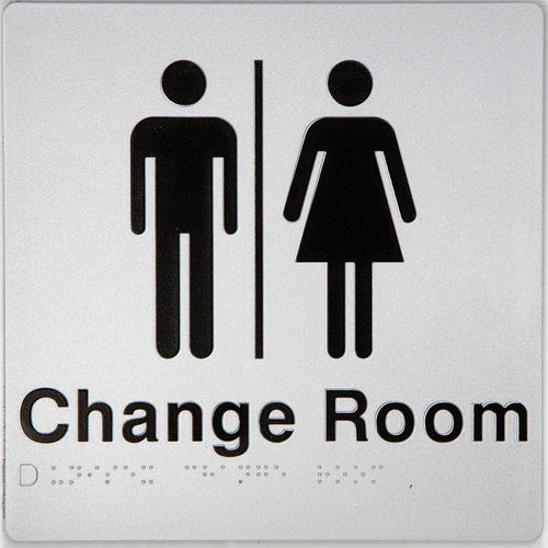 Unisex Change Room Sign (Silver) - IMG 1