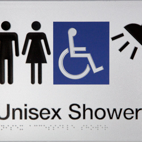Unisex Shower Sign (Silver) 4 Icons - IMG 1