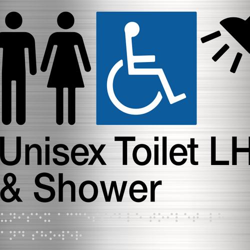 Male Female Disabled Toilet & Shower (Left Handed)  Stainless Steel - IMG 3
