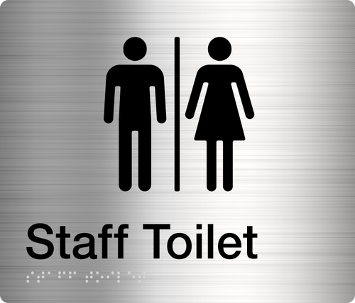 staff toilet sign unisex