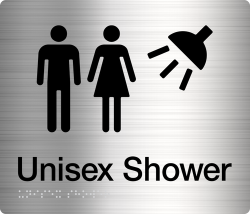 Unisex Shower sign (Stainless Steel)