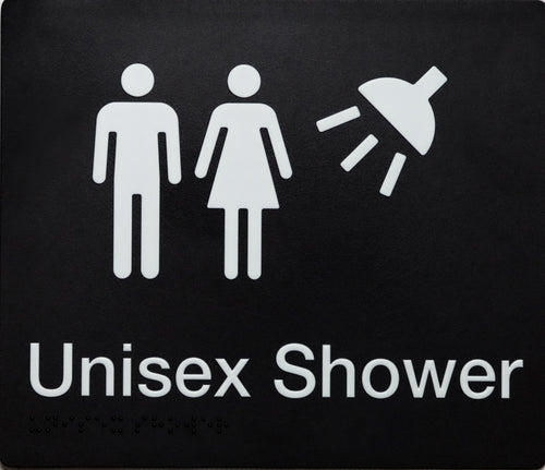 Unisex Shower Sign (Black)