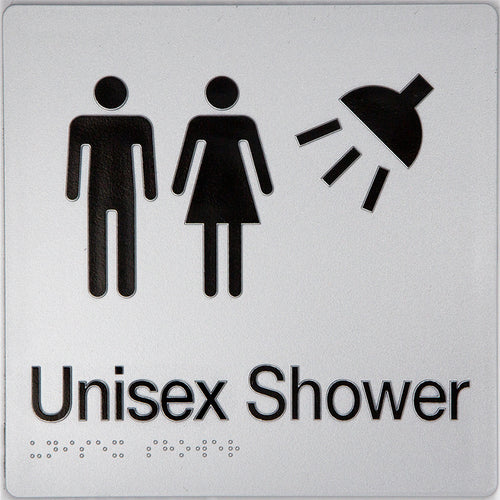 Unisex Shower Sign (Silver/Black) - IMG 2