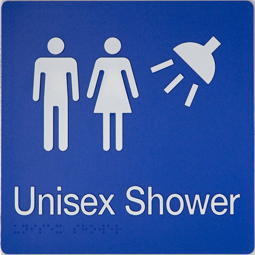 Unisex Shower Sign (Blue) - IMG 1