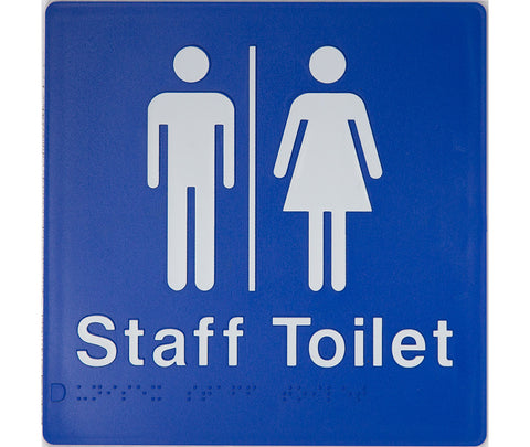 Unisex Toilet Sign (Blue) Wheelchair Icon