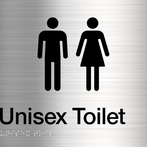 Unisex Toilet Sign (Stainless Steel) - IMG 3
