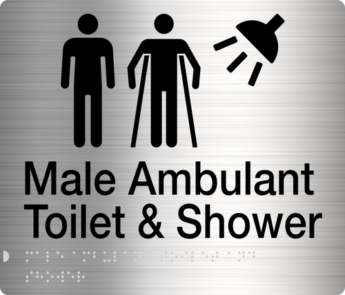toilet and shower sign