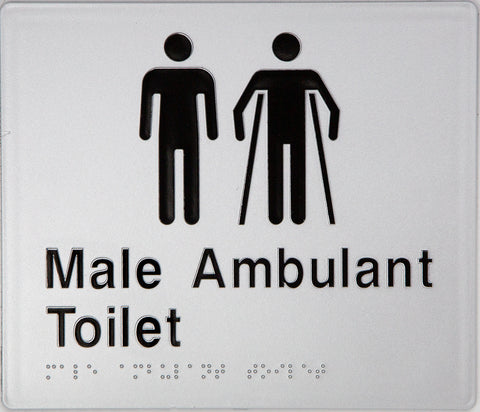 Unisex Ambulant Toilet Sign (Black/White)
