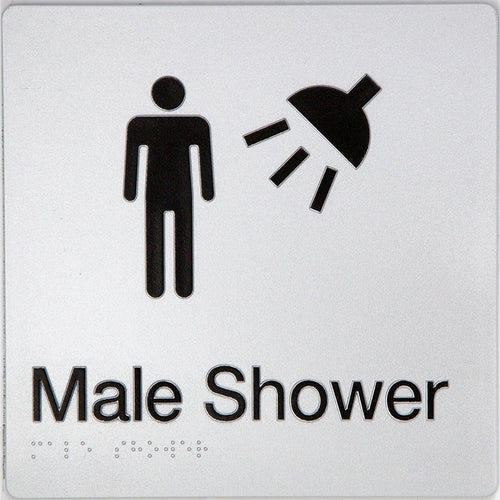 Male Shower Sign (Silver) - IMG 2