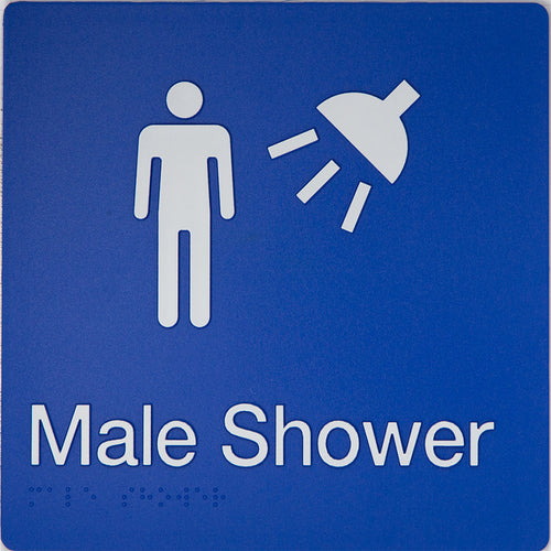 Male Shower Sign (Blue) - IMG 1