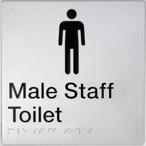 Male Staff Toilet Sign (Silver) - IMG 2