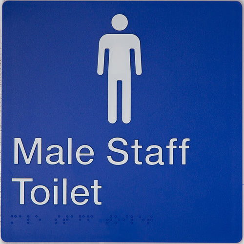 Male Staff Toilet Sign (Blue) - IMG 1