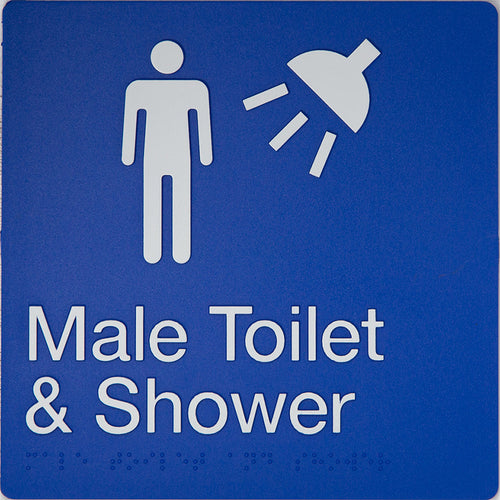 Male Toilet & Shower Sign blue 2 icons - IMG 1