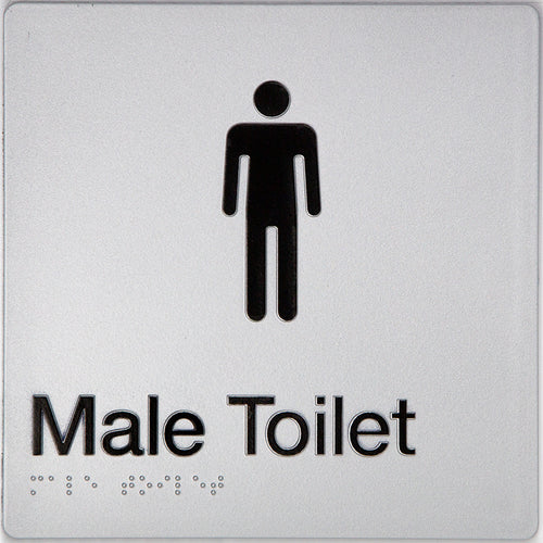 Male Toilet Sign (Silver/Black) - IMG 2
