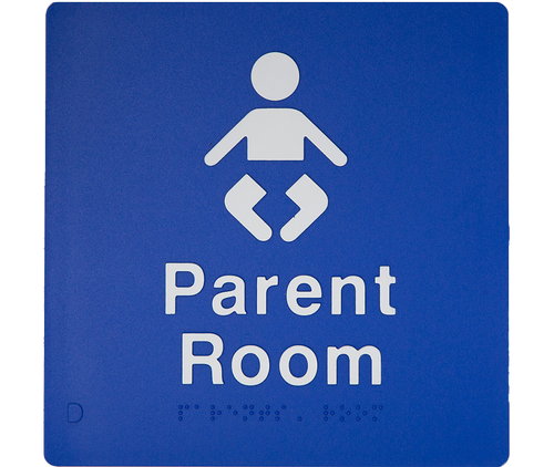 parent room sign blue