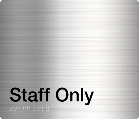 Staff Only Sign (Black)