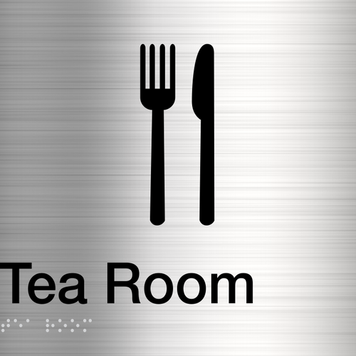 Tea Room Sign (Stainless Steel) - IMG 2