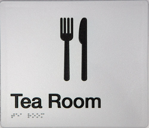 tea room sign silver