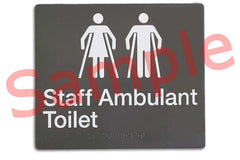 Sample Custom Braille Signs - Staff Ambulant Toilet