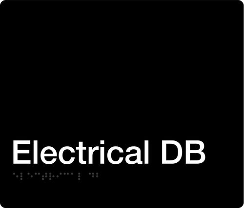 electrical db sign in black 
