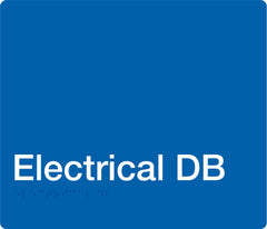 electrical db sign in blue