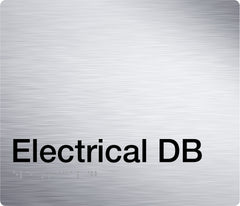 electrical db sign in stainless steel