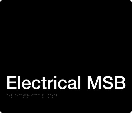 electrical msb sign in black 
